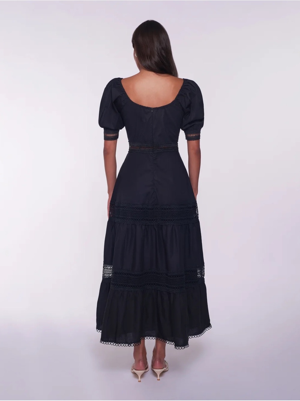 Peixoto Isabella Black Tiered V-Neck Maxi Dress - Picture 5 of 9